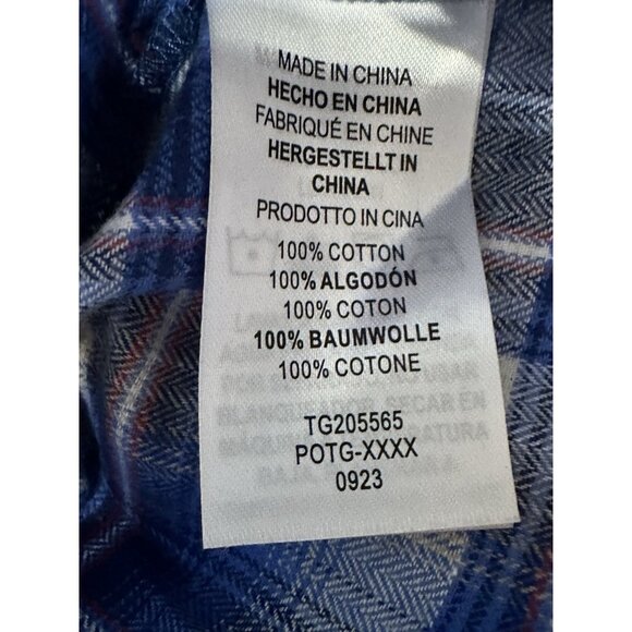 NWT Thorogood Wellington Western Shirt Men’s Large Snap Pockets Blue Plaid - Picture 9 of 11